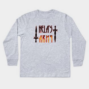 Hela's army Kids Long Sleeve T-Shirt